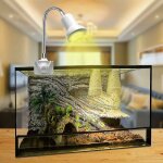 Lampe chauffante pour reptiles avec pince avec 2 ampoules e27  spectre complet uva + uvb 25w base 360 ...