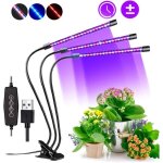 Lampe de croissance, 60 led spectre complet r�glable lampe horticole clipable lampe de plante avec 3 ...