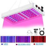 Lampe de croissance led pour plantes d'int�rieur 1000 / 2000w lampe de culture 216 / 312 led spectre ...