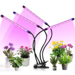 Lampe de jardinage � led pour fleurs avec clip r�glable � 360� minuterie de cycle 3 / 6 / 12h 3 modes ...