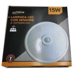 Lampe led avec dtecteur de mouvement infrarouge plafonnier rond 15 watts ycb1073b