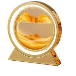 Lampe led sablier 3d, 10 pouces quicksand night light quicksand moving rotating art sand scene crafts ...