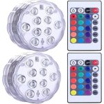 Lampes led submersibles �tanches pour jacuzzi, spa, bassin, lumi�res led sous - marines avec 2 t�l�commandes ...