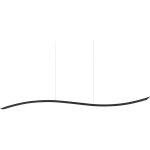 Lampe pendante moderne à led intégrée abat - jour ondulé métal noir calao Lampe pendante moderne à led intégrée abat - jour ondulé métal noir calao