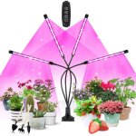 Lampe de plante, 80 leds lampe de croissance lampe horticole led pour plantes  4 ttes lampe, croissance ...