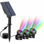 Lampe solaire bassin, rgb lumi�re de bassin � led, spots solaire sous - marin avec 2 modes, �clairage ...