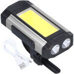 Lampe de v�lo multifonction 1000lm �tanche, recharge usb, aimant�e pour travaux et ext�rieur, grise