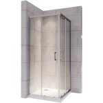 Saniverre - lana cabine de douche porte coulissante h 185 cm verre transparent 90 x 90 cm Saniverre - lana cabine de douche porte coulissante h 185 cm verre transparent 90 x 90 cm