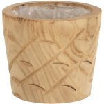 Cache pot en bois naturel 17 cm Cache pot en bois naturel 17 cm