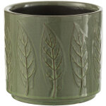 Cache - pot en c�ramique feuillage vert