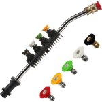 Lance haute pression, 15 inch jet lance haute pression avec 5 buse r�glable pour power wash compatible ...