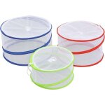 Langray - lot de 3 couverture de nourriture en maille pliante - cloche alimentaire pop - up r�utilisable ...