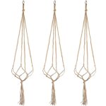 Langray - 3 pcs suspension plante, cintres en jute pour pot de fleurs portes plantes macramés avec porte ... Langray - 3 pcs suspension plante, cintres en jute pour pot de fleurs portes plantes macramés avec porte ...