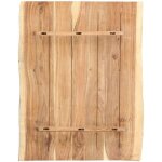 Inlife dessus de table bois d'acacia massif 80x(50 - 60)x3, 8 cm