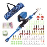 Langray - kit de pêche pour enfants, canne télescopique avec bobine, appât et lignes Langray - kit de pêche pour enfants, canne télescopique avec bobine, appât et lignes