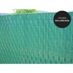 Jardideco - lani�re pvc pour palissade largeur 50 mm x 60 m + 100 clips - vert fonc� - jardiline