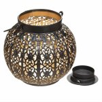 Jja - lanterne déco ronde en métal ajouré pour bougie 15cm - silumen Jja - lanterne déco ronde en métal ajouré pour bougie 15cm - silumen