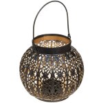 Lanterne ronde m�tal noir h15cm atmosphera cr�ateur d'int�rieur