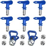 Lot de 6 buses de pulvérisation réversibles sans air, pistolets à peinture sans air, pièces de pulvérisation ... Lot de 6 buses de pulvérisation réversibles sans air, pistolets à peinture sans air, pièces de pulvérisation ...