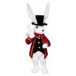 Paris prix - lapin cirque dco la piste 53cm blanc & rouge