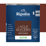 Ripolin ? laque glyc�ro satin rouge basque 2 l ? peinture anti humidit� pour bois et m�tal ? r�sistance ...
