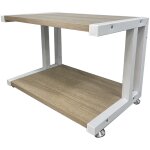 Largeight - support pour imprimante de bureau 2 niveaux sous le bureau - �tag�re en bois rustique industrielle ...