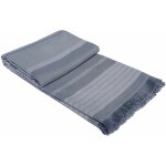 Fouta de plage paréo grise 100 x 180 cm Fouta de plage paréo grise 100 x 180 cm
