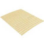 Vidaxl ? sommier � lattes en bois de peuplier massif 100 x 200 cm ? 17 lattes pliables ? bonne dissipation ...