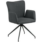 Laura fauteuil pivotant avec accoudoirs, gris, rembourr�