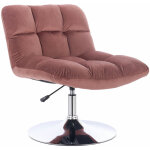 Svita - laurel chaise de salon chaise rembourrée fauteuil pivotant pied à disque velours vieux rose Svita - laurel chaise de salon chaise rembourrée fauteuil pivotant pied à disque velours vieux rose
