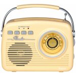 Lauson ra143 vintage cream radio analogique avec haut - parleur int�gr� 2w am / fm batterie rechargeable ...