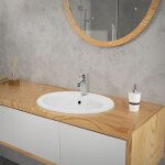 Luxebath - ml - design lavabo en céramique blanc, 57x19, 5x48, 5 cm, design ovale, vasque encastrée moderne ... Luxebath - ml - design lavabo en céramique blanc, 57x19, 5x48, 5 cm, design ovale, vasque encastrée moderne ...