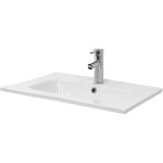 Luxebath - ml - design lavabo en cramique blanc, 61x16, 5x46 cm, rectangulaire, vasque  poser moderne, ...