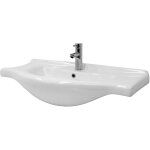 Ml - design lavabo en cramique blanc, 86x21, 5x51, 5 cm, evier  main, vasque  poser moderne, lavabo ...