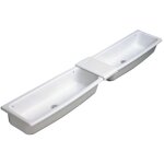 Porcher - lavabo collectif auge - contour 21 profondeur cuve 16cm 95x33cm blanc