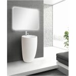Lavabo colonne en c�ramique blanche 52x85x53cm