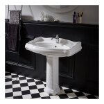 Lavabo colonne rtro 80 cm en cramique blanc