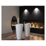 Bernstein - lavabo colonne totem wave pb2175 - 60 x 37 x 90 cm - blanc - solid stone