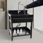 Lavabo cuisine, evier inox professionnel 1 bac, evier buanderie, �vier de cuisine, �vier commercial autoportan ...