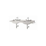 Cristina ondyna - lavabo double 3 trous a suspendre ou sur pieds en cramique blanche waldorf wd15155 ...
