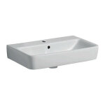 Lavabo geberit renova compact, 60x37cm, trou de robinetterie au centre, blanc