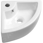 Sapho - lave - mains d'angle gynt 33x33 cm, avec un trou pour robinet, blanc ar154