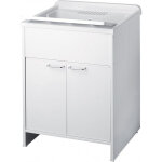 Lavabo negrari en r�sine pvc pour environnements humides, durable, kit de vidange inclus, l60 x p50 x ...