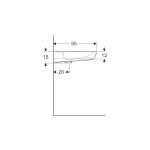 Allia - lavabo paracelsus sans trop plein, 65x56 mm