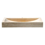 Cristina ondyna - lavabo en pierre rectangulaire 70 / 46 / 10 cm sable uc3205