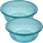 Lavabos en plastique lot de 2 pour nettoyage visage et pieds, usage salle de bain et rangement produits ...