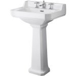 Hudson reed - lavabo r�tro sur colonne 3 trous 56cm
