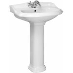 Lavabo rtro sur colonne abery 58 cm en cramique