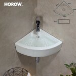 Lavabo de salle de bain, en cramique, mini lavabo, petit wc, lavabo  poser, salle de bain, 46 x 32 ...
