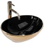 Lavabo sofia noir / or - plan de travail sku rea - u4527